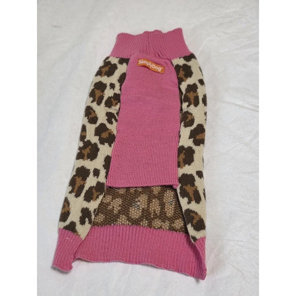 Simply Dog Animal\Pink Knit Dog Sweater Size Small